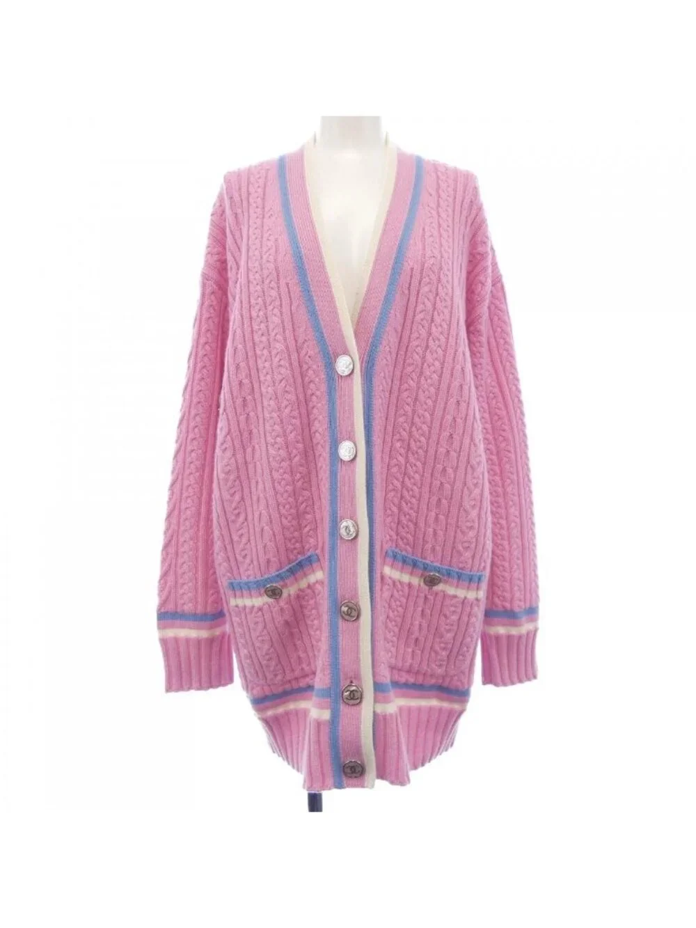 Chanel Long Cardigan Pink